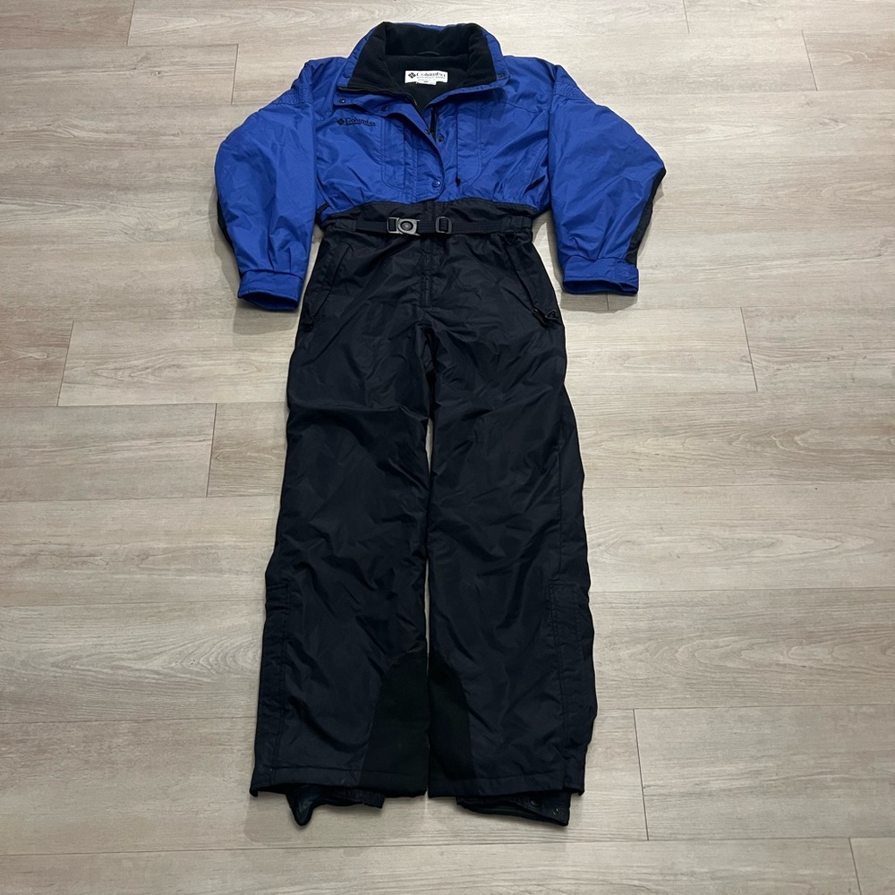 Vintage 90s Columbia One Piece Snowsuit Snow Bib Apres Ski Suit 
Women’s Size M